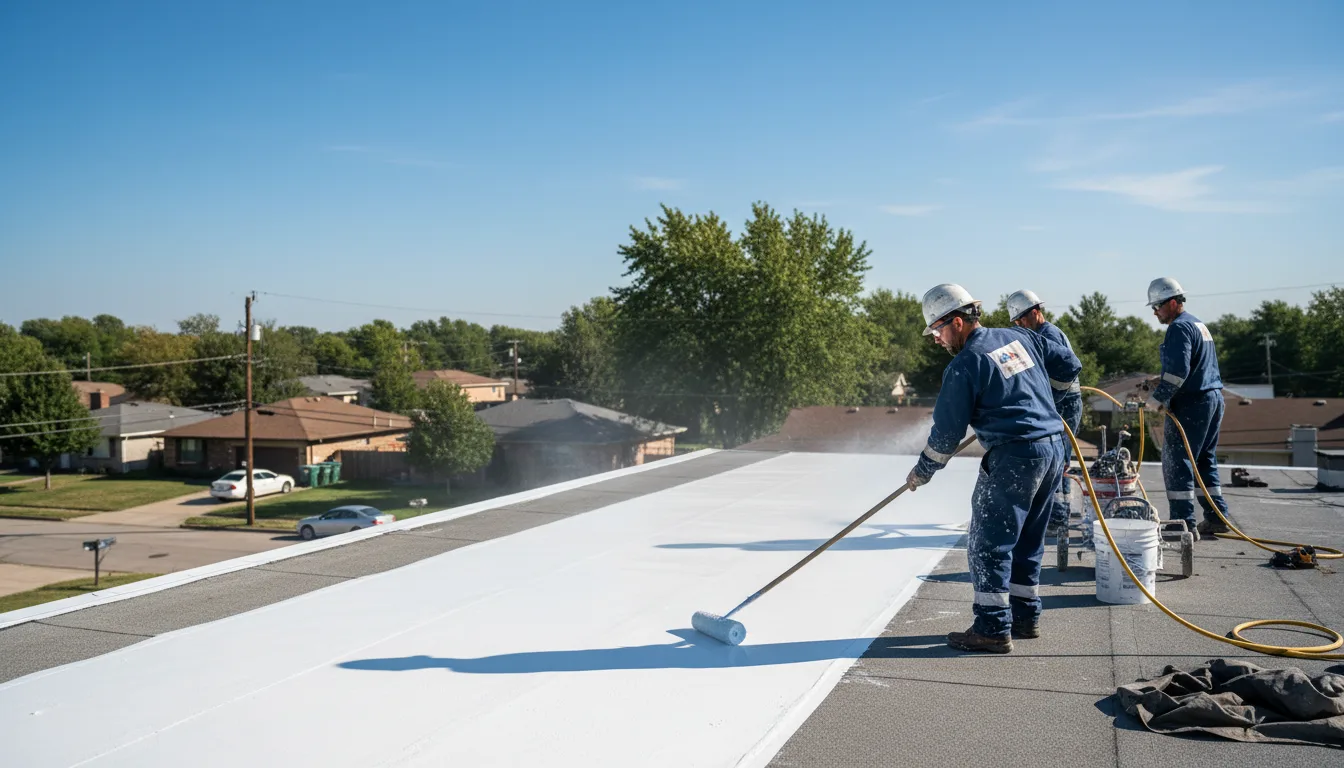 Commercial roof coating in Ivesdale, IL near me